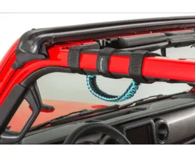 Quadratec Paracord Front Grab Handle Pair Teal Blue for Jeep 1997-2021